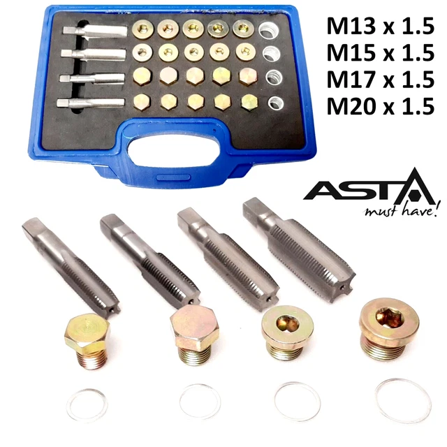 Kit Réparation Filetage Bouchon De Vidange M13 M15 M17 M20 M22 – 114 Pièces – EQUIPEMENT EXPRESS SICOBA