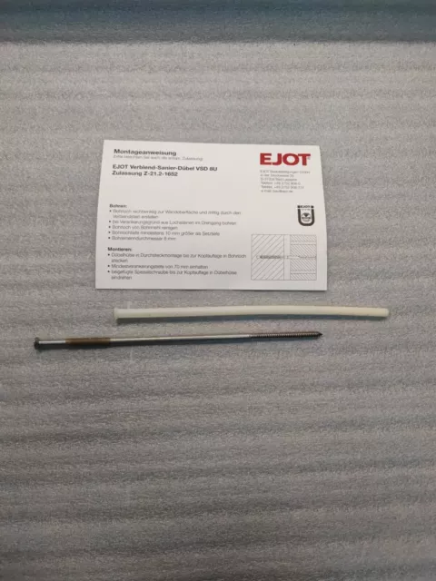 30 Stück EJOT Verblend-Sanier-Dübel VSD - 8U x 245(E)