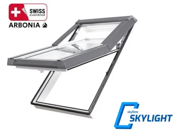 AFG Kunststoff  Dachfenster  TOP SKYLIGHT mit Eindeckrahmen mit Rolloaktion