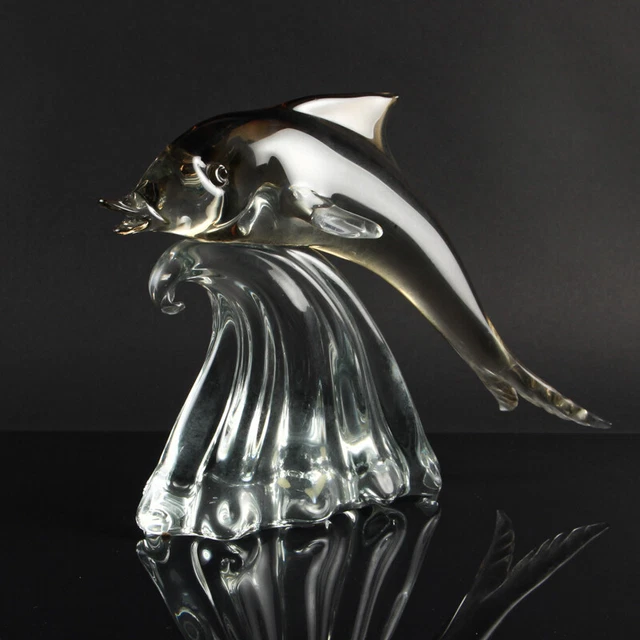 Escultura Delfin Delfín Welle Murano Firmado A. Barbini Prov. Smlg. Pauly #2