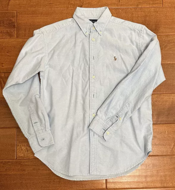 Polo by Ralph Lauren Boys Oxford Button Down Shirt Light Blue Size 12-14