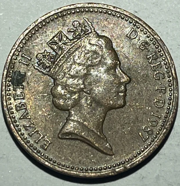 Great Britain - 1987 - One Penny - Elizabeth II - English Coin