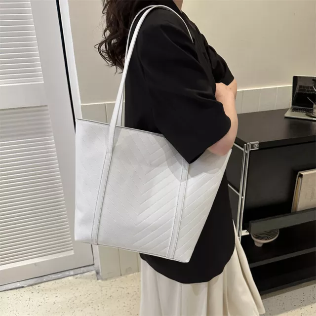 WOMEN HANDBAG PU Leather Shoulder Bag Elegant Clutch Large Totes Bags ...