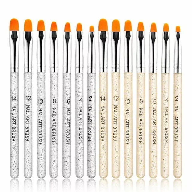 3/7pc Professionnel Manucure Stylo Pinceau Transparent Art Ongles