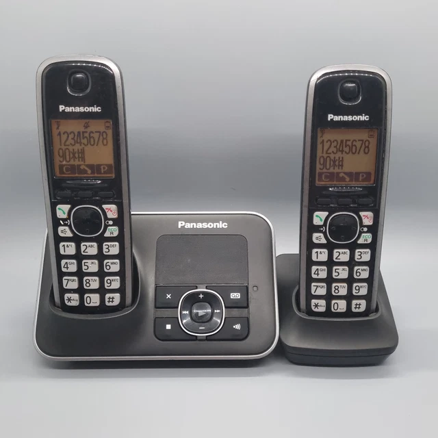 PANASONIC KXTGA660E TWIN Cordless Phones with Answer Machine Tested