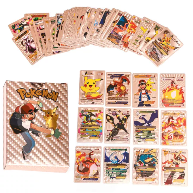 55 deutsche Pokémon Sammelkarten gold silber schwarz Geschenk German