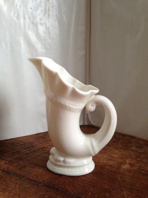 Vintage LENOX White Porcelain Cornucopia Horn Small Vase
