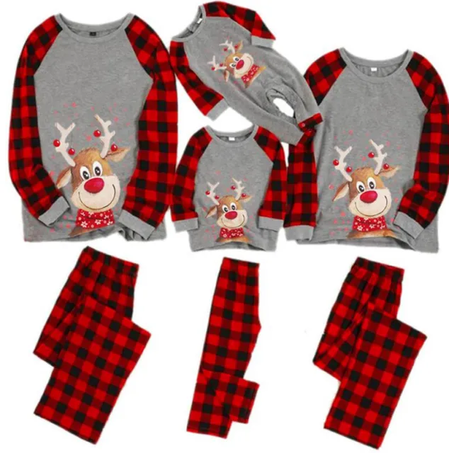 Christmas Family Matching Adult Kids Pyjamas Xmas Nightwear Pajamas Set Festive