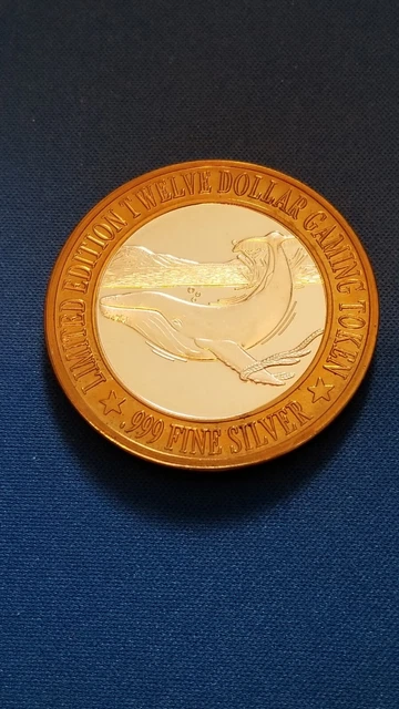 Luxury Cruise Twelve Dollar Gaming Token .999 Silver  Whale