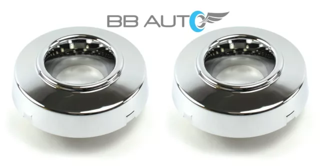 New 99-04 Ford F350 Super Duty Dually Front 4X4 4Wd Alloy Wheel Center Caps Pair