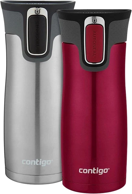 Contigo Autoseal West Loop Vacuum-Insulated Travel Mug, 16 Oz,2-Pack