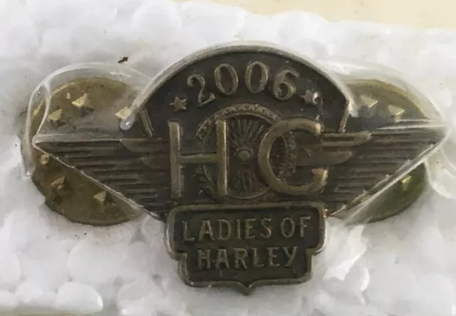 2006 Ladies Of Harley Davidson HOG Pin Vest Jacket Hat Lapel New Old Stock