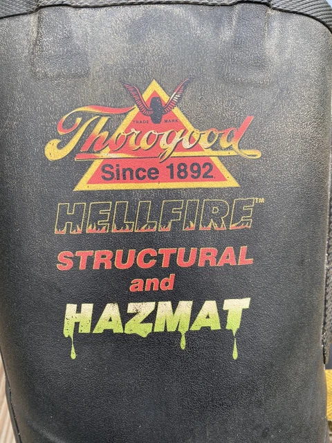 Men's Thorogood Hellfire Boots Structural Firefighting Hazmat 11.5 medium Used