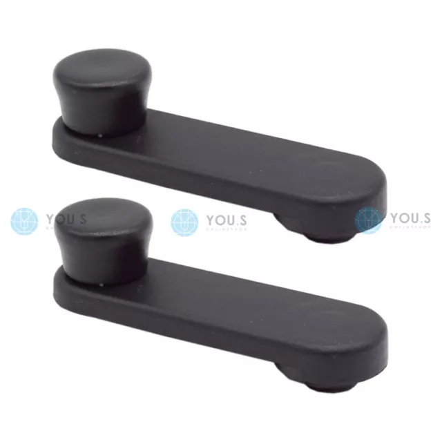 2 X You.S Originale Manovella Del Finestrino Leva per Fiat - 5961726 - Nero