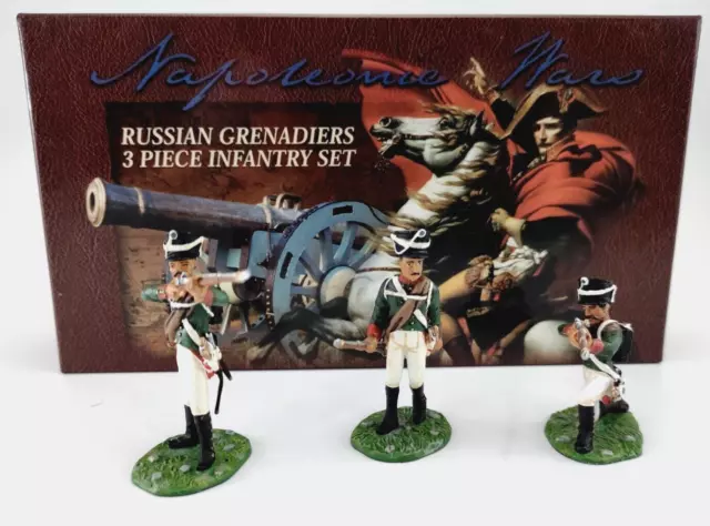 W Britains Spielzeug Soldaten russische Grenadiere 3-teiliges Infanterie-Set 17366