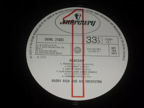 Buddy Rich And His Orchestra - Richcraft (LP, Album, Promo)