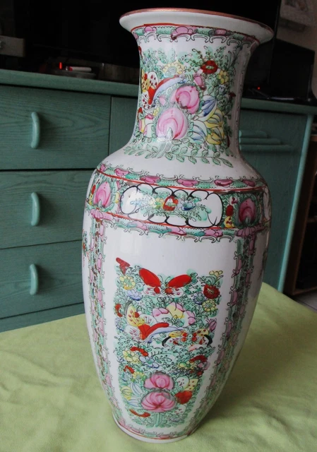 RARE MAGNIFIQUE ANCIEN grand vase porcelaine signé décors floral sèvres
