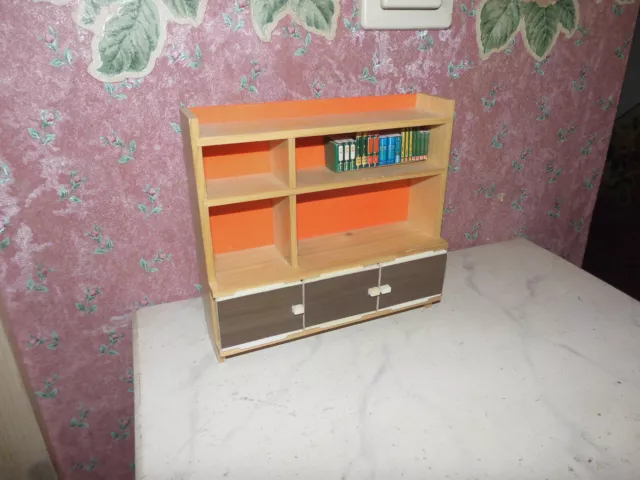 Alter 70er Jahre-Design-Schrank-Wohnzimmer-Puppenhaus-Puppenstube-1:12