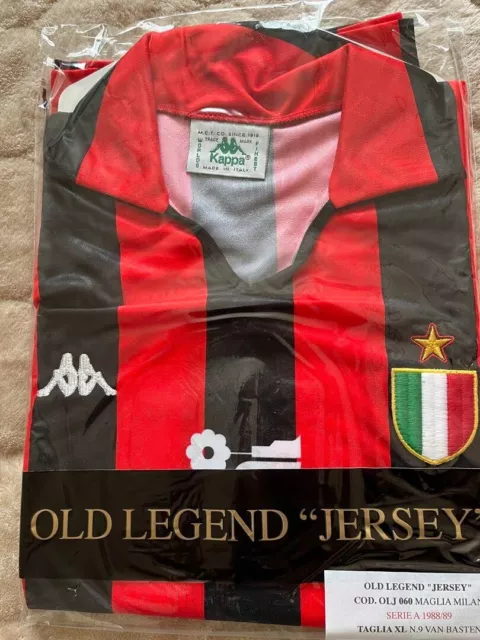 Limit to 500 Van Basten 9 AC Milan 1988 1989XL jersey Football Shirt Maglia C
