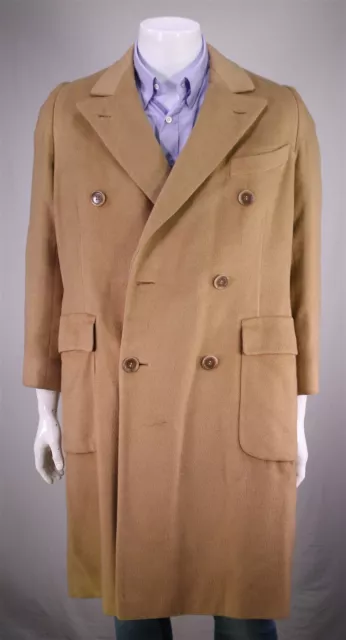 H. Harris New York Bespoke Tailored 1950 Camel Cashmere Vicuna DB Overcoat 40-42 H. Harris New York Bespoke Tailored 1950 Camel Cashmere Vicuna DB Overcoat 40-42
