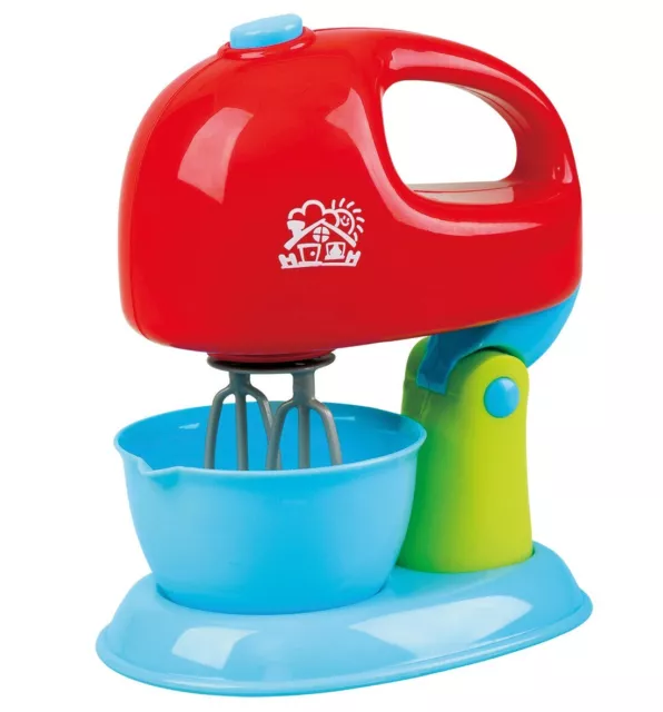 Playgo Mixer Küchenmaschine Standmixer mit Rührschüssel mit Funktionen rot blau
