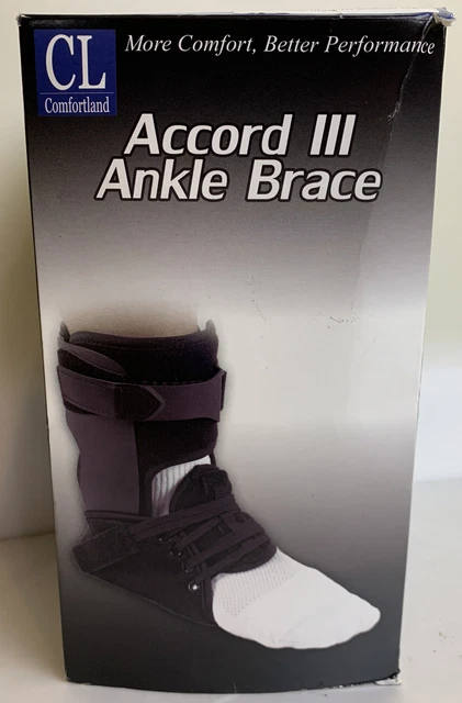 New Comfortland Accord Ankle Brace III Medium RIGHT Foot CL-301-3-R Black Blue