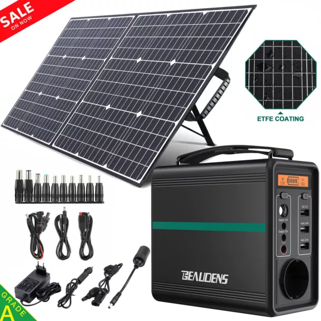 150W Tragbar Powerbank 166Wh Solar Generatoren Power Station Mit 100W Solarpanel