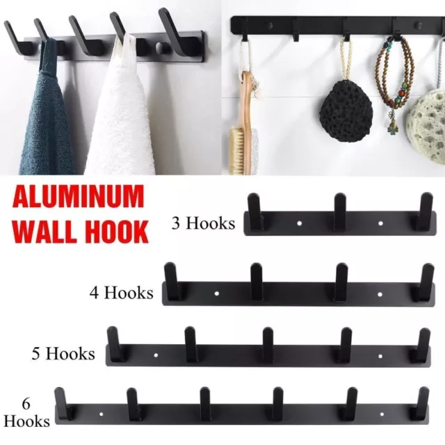 Black Coat Hanger Kitchen Storage Hooks  for Bathroom Coat Clothes Door