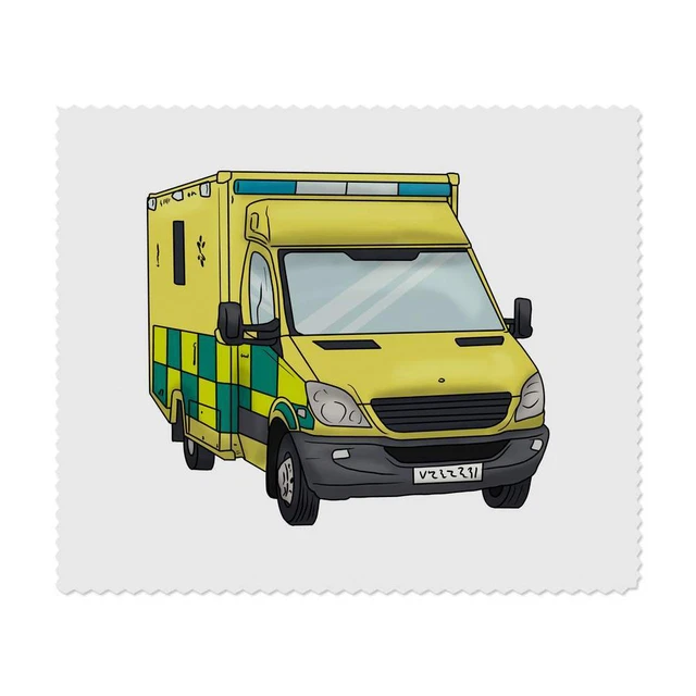 2 x 'Ambulance britannique' Chiffons de nettoyage pour lentilles (LC00018667)