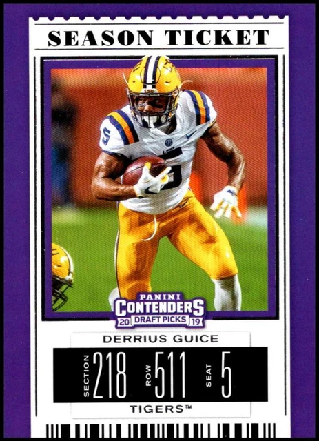 2019 Panini Contenders Draft Tickets Season Ticket #32 Derrius Guice NM-M ID:306