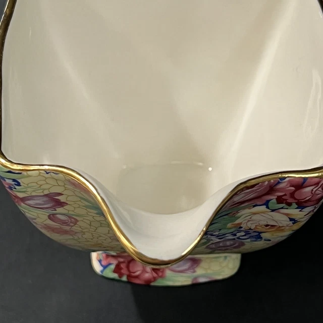 Royal Winton Grimwades WELBECK Yellow Floral Chintz Ascot Teapot England 1995 6