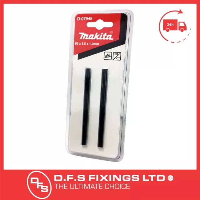 Makita D-07945 82mm Reversible TCT Planer Blades Twin Pack - Fits Bosch Dewalt