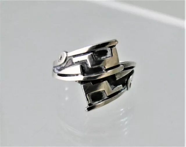 Taxco Sterling Silver Handcrafted Ring 1955 Ring Oxidation Not Properly Cleaned