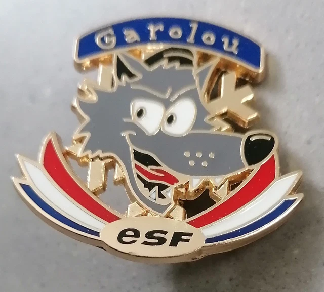 BROCHE DE SKI insigne médaille flocon ESF - FR BROCHE DE SKI insigne médaille flocon ESF - FR
