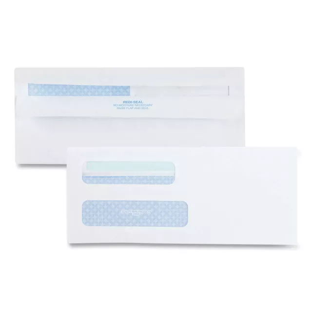 Quality Park 2-Window Tinted Redi Seal Check Envelope, #8 5/8, 3 5/8 x 8 5/8, Wh 3