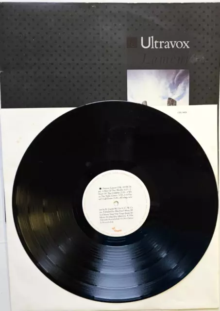 Ultravox – Lament original 1984 LP Album vinyl record with inner synth pop black