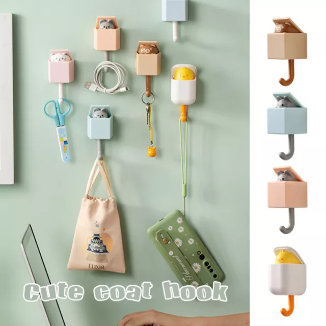Creative Cat Hook Cute Seamless BedroomDoor Hangers Hooks Key Wall Decoration