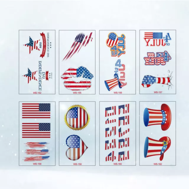 16pcs America Independence Day Temporary Stickers Face Stickers for