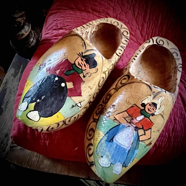 Authentic Handcarved Wooden Shoes Wall Art
