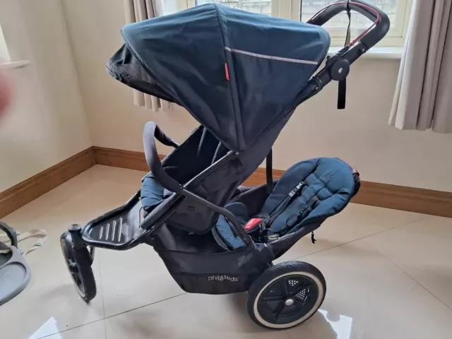 Phil and Ted Navigator Double Buggy With Double Raincover N Lots Of Accessories