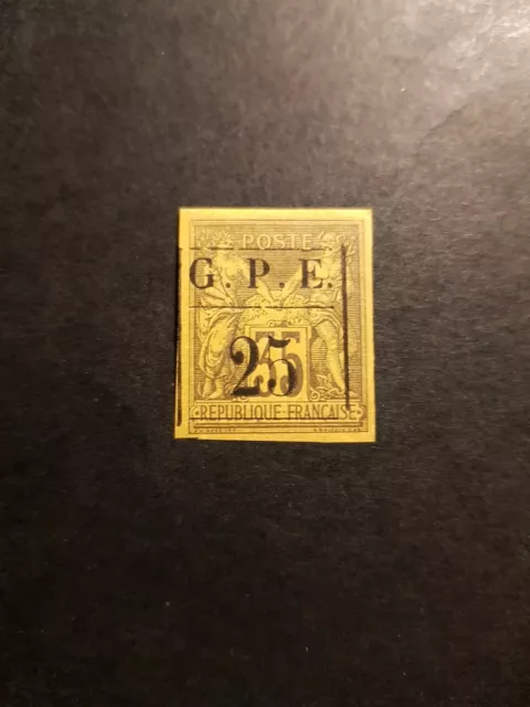 Timbre France Colonie Guadeloupe N°2 Neuf * Mh 1884 Cote 75€