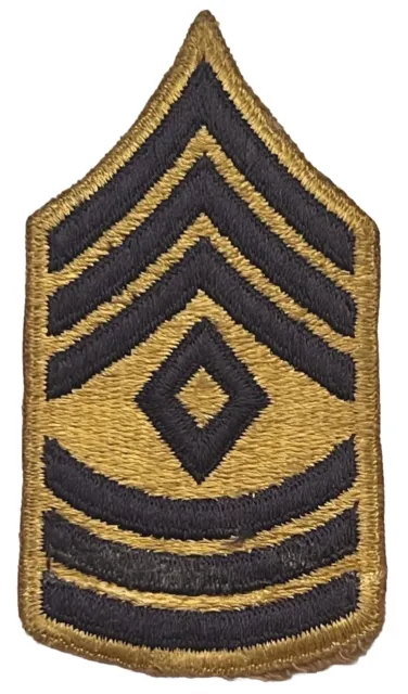 WW II US Army Patch First Sergeant Rank Chevron Military Uniform Badge Original