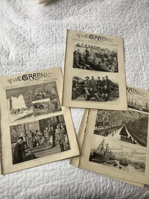 The Graphic Illustrated Newspaper X 3 10th & 17th September 1881 & 2 July 1881