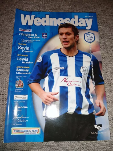 Sheffield Wednesday V Brighton And Hove Albion 27/03/2004