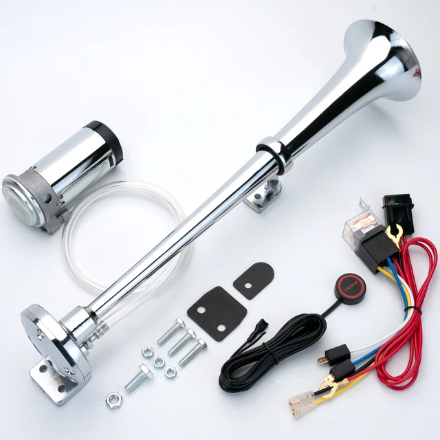 FARBIN Truck Air Horn 24V 150db Train Horn Truck Super Loud 18 " Single Trumpet