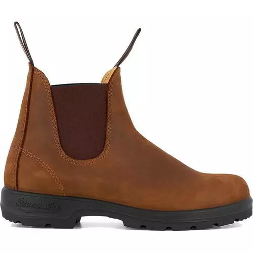 BLUNDSTONE 562 MENS Brown Leather Pull On Slip On Chelsea Ankle Boots ...