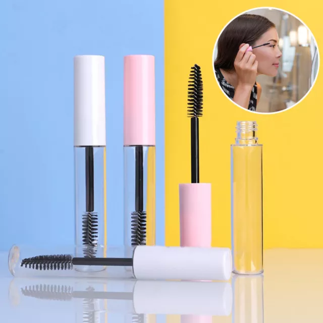 5Pcs 10ml Mascara Tube Wand Eyelash Cream Empty Bottle With Rubber Insert