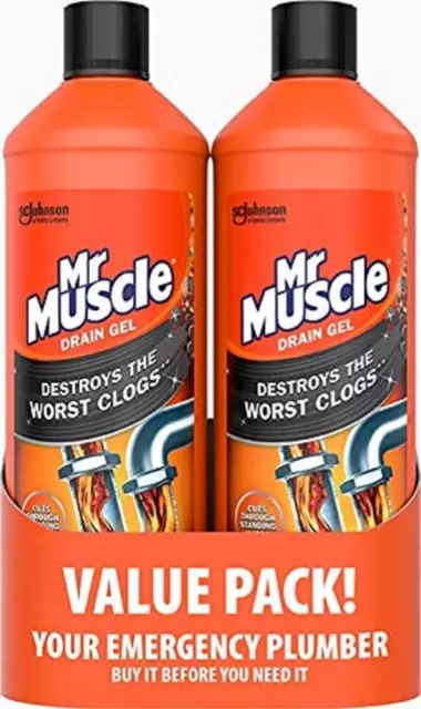 Mr Muscle Gel Drain Unblocker 2 x 1 Litre