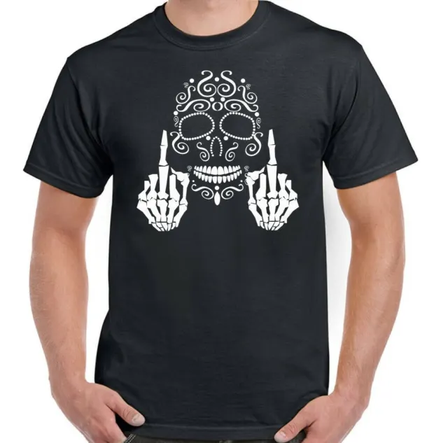T-shirt teschio uomo biker tatuaggio gotico moto compleanno 8