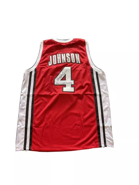 Larry Johnson Signed UNLV Redbulls (1990 NCAA Champs) Jersey JSA